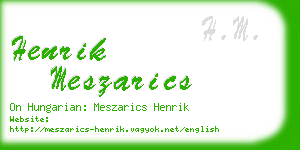 henrik meszarics business card
